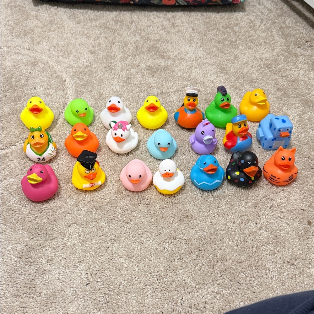 Colorful Rubber Duck Toy Set of 21